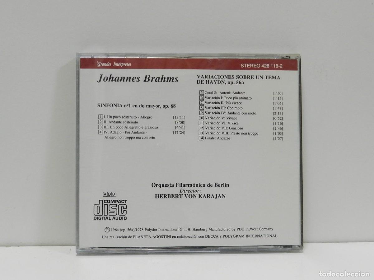 CDs de m&uacute;sica: DISCO CD. Karajan &ndash; Brahms - Grandes Int&eacute;rpretes. COMPACT DISC. - Foto 2