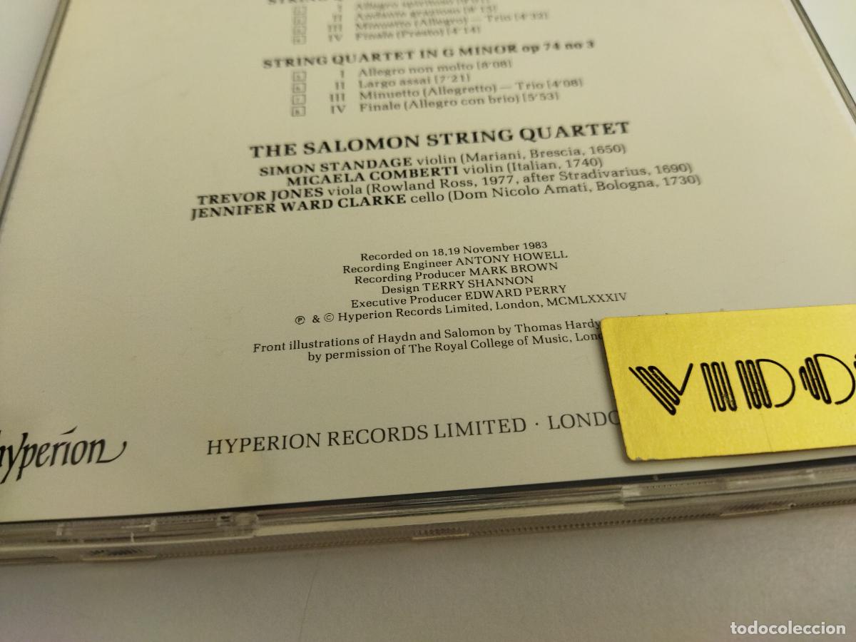 CDs de m&uacute;sica: HAYDN STRING QUARTETS Op. 74 n.2 & 3 & THE SALOMON STRING QUARTET - HYPERION CD CDA66124 - NUEVO - Foto 7