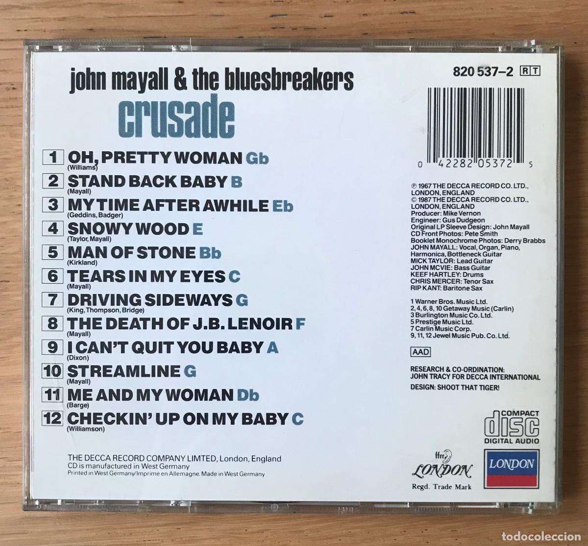 CDs de m&uacute;sica: JOHN MAYALL & THE BLUESBREAKERS: &rdquo;CRUSADE&rdquo; CD - BLUES ROCK - Foto 2