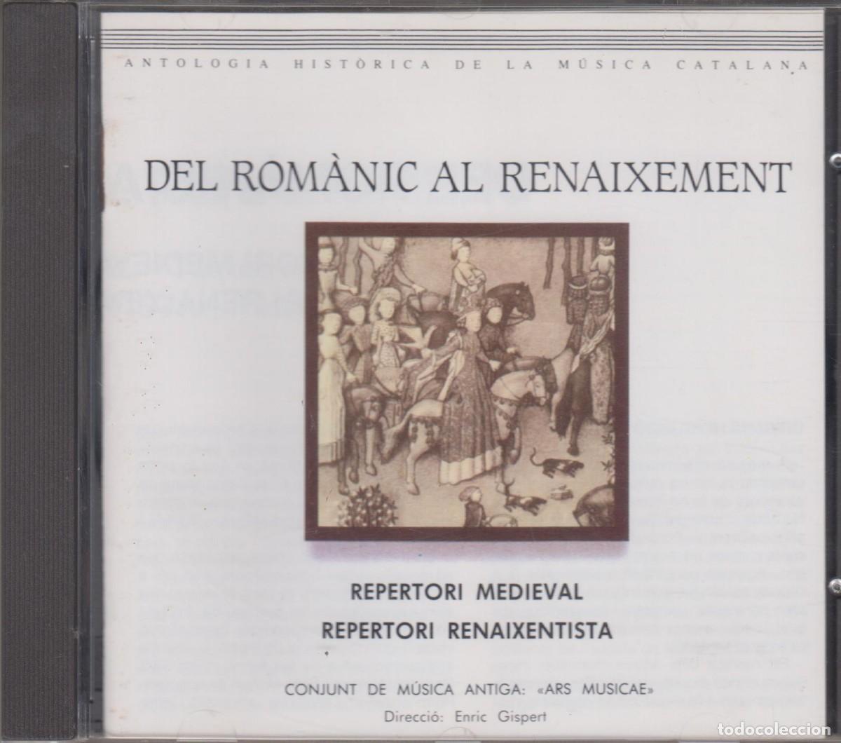CDs de m&uacute;sica: Del Rom&agrave;nic al Renaixement cd Repertori medieval i Renaixentista 1989 PDI Conjunt M&uacute;sica Antiga