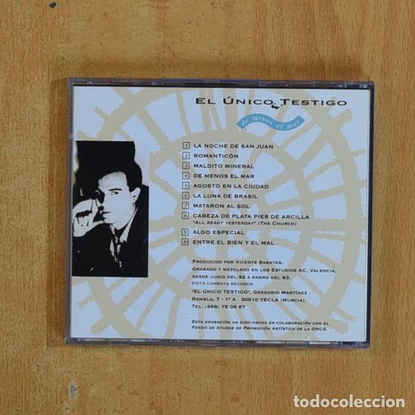 CDs de m&uacute;sica: EL UNICO TESTIGO - DE MENOS EL MAR - CD - Foto 2