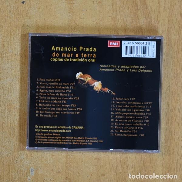 CDs de m&uacute;sica: AMANCIO PRADA - DE MAR E TERRA - CD - Foto 2