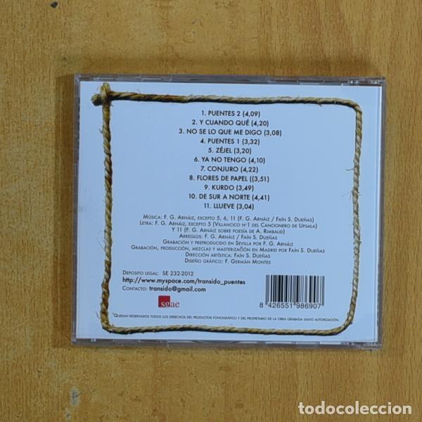 CDs de m&uacute;sica: TRANSIDO - PUENTES - CD - Foto 2