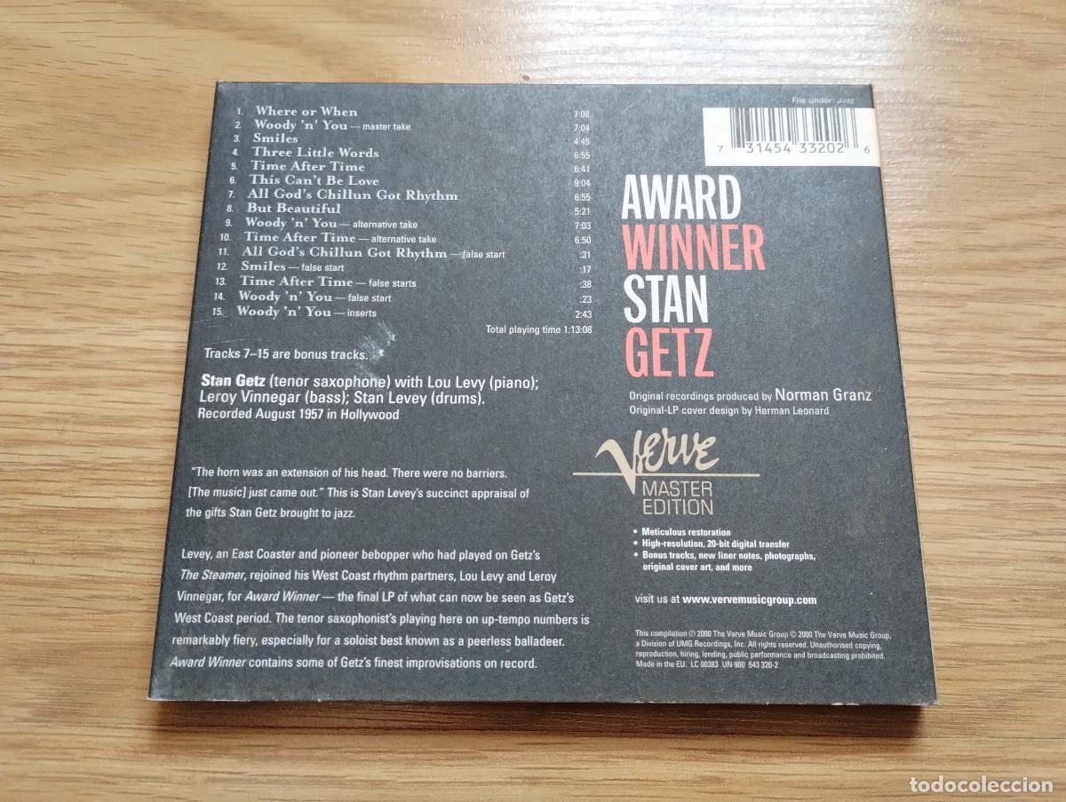 CDs de m&uacute;sica: Stan Getz - Award Winner - CD Jazz - Foto 3