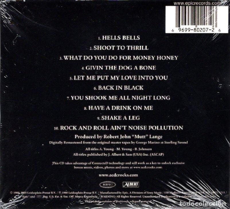 CDs de m&uacute;sica: AC/DC - BACK IN BLACK - CD - Foto 2