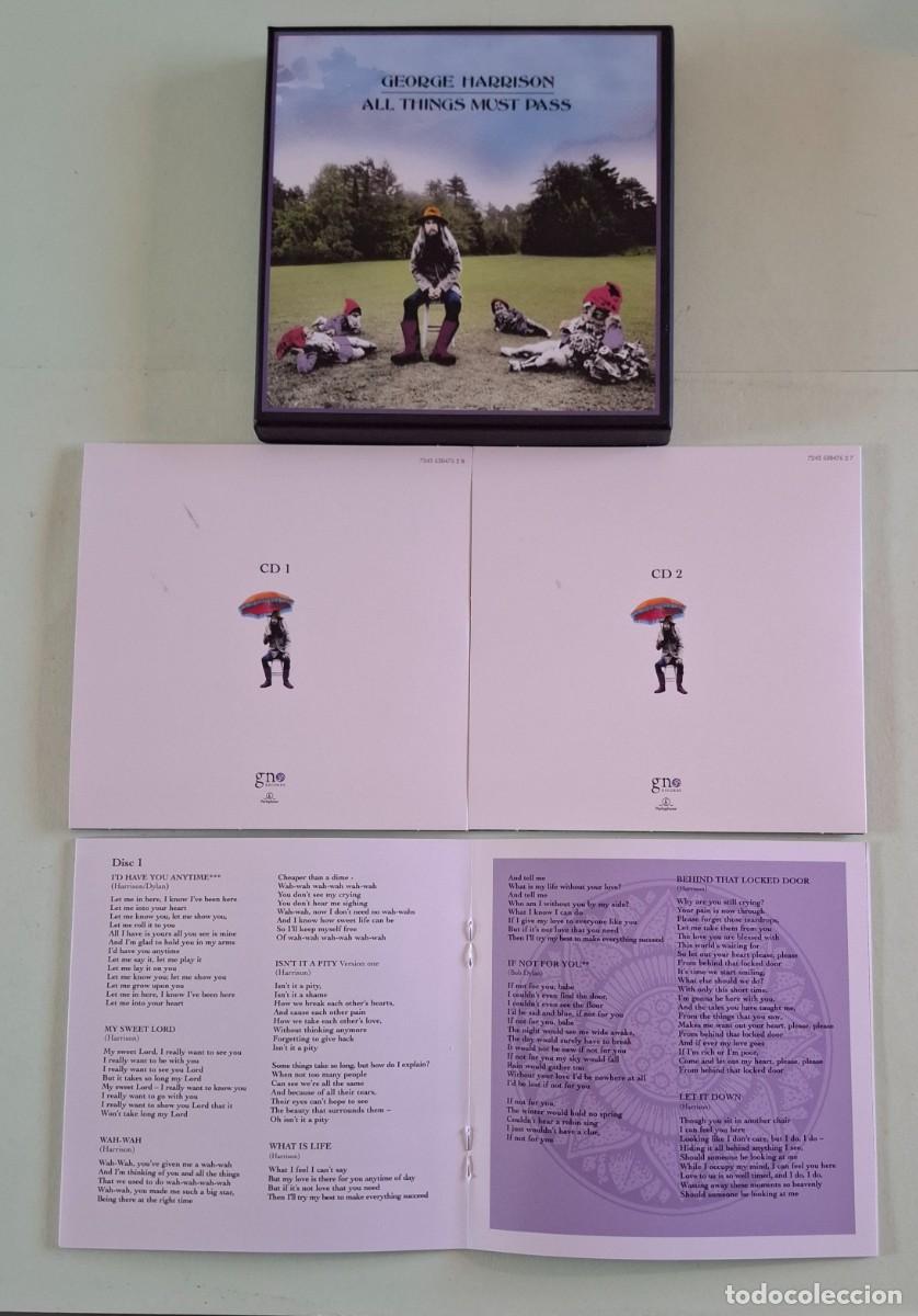 CDs de m&uacute;sica: CD. GEORGE HARRISON. ALL THINGS MUST PASS. 2 CD. 2001. - Foto 2