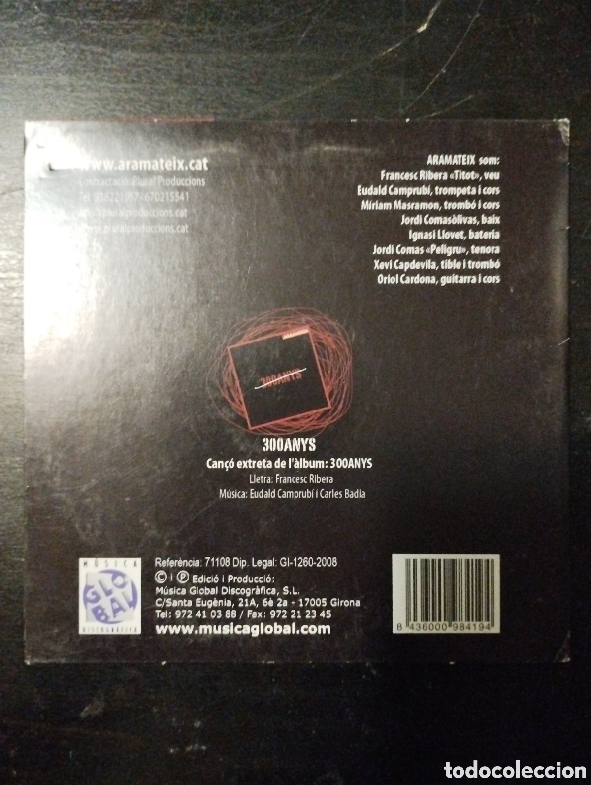 CDs de m&uacute;sica: Aramateix - 300 anys. CD, single. Titot - Foto 2