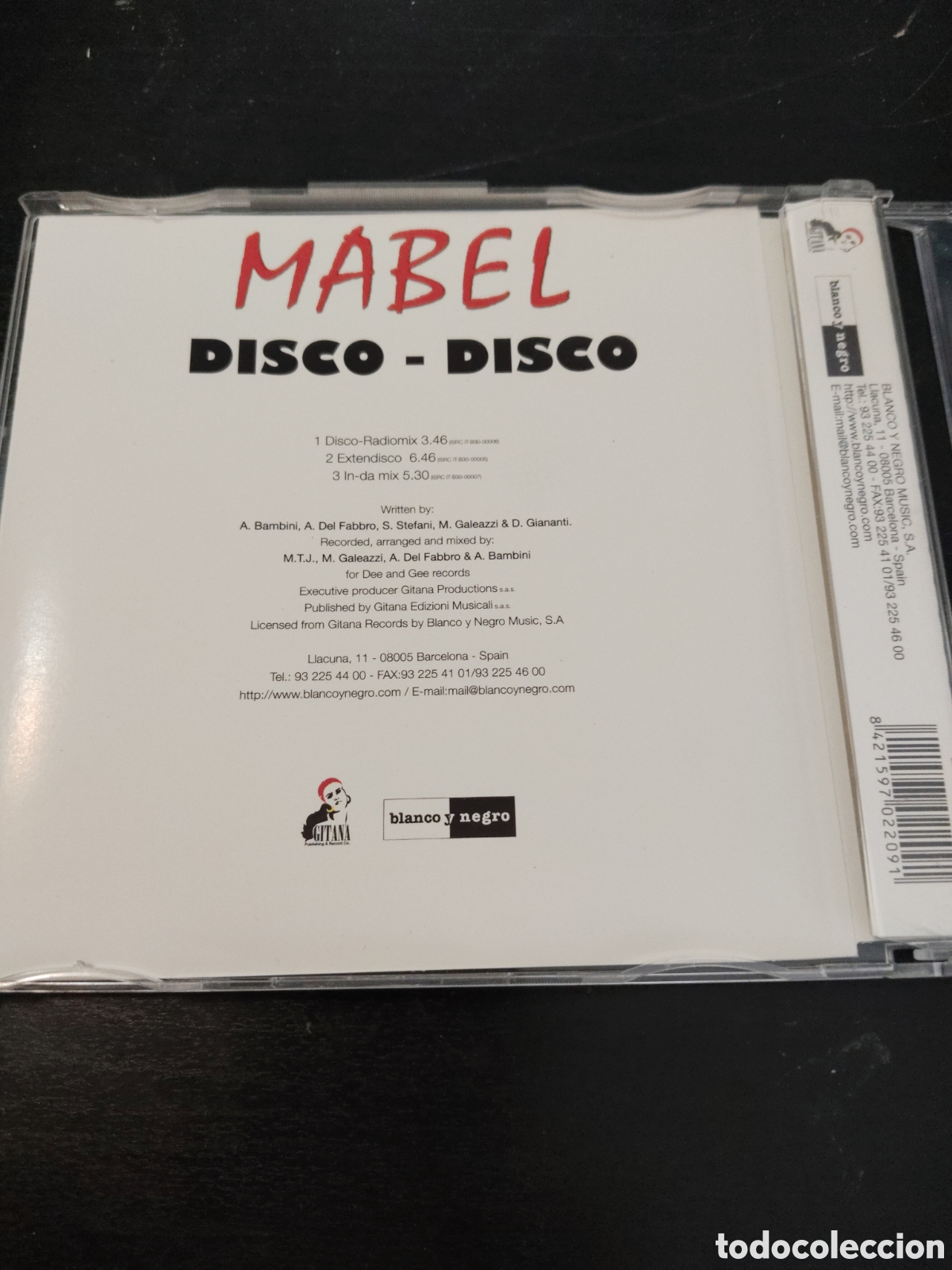 CDs de m&uacute;sica: Mabel&nbsp;&ndash;&nbsp;Disco Disco Cd maxi single 1999 Espa&ntilde;a - Foto 3