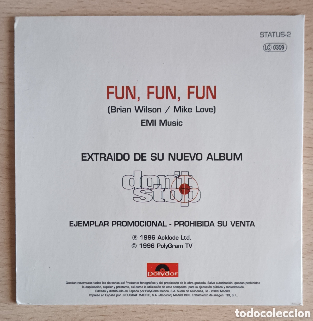CDs de m&uacute;sica: STATUS QUO- Fun,Fun,Fun (CD) Single - Foto 2