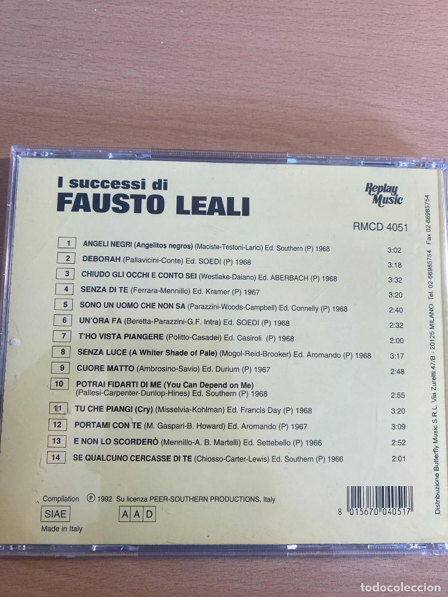 CDs de m&uacute;sica: FAUSTO LEALI I SUCCESSI DI - Foto 2