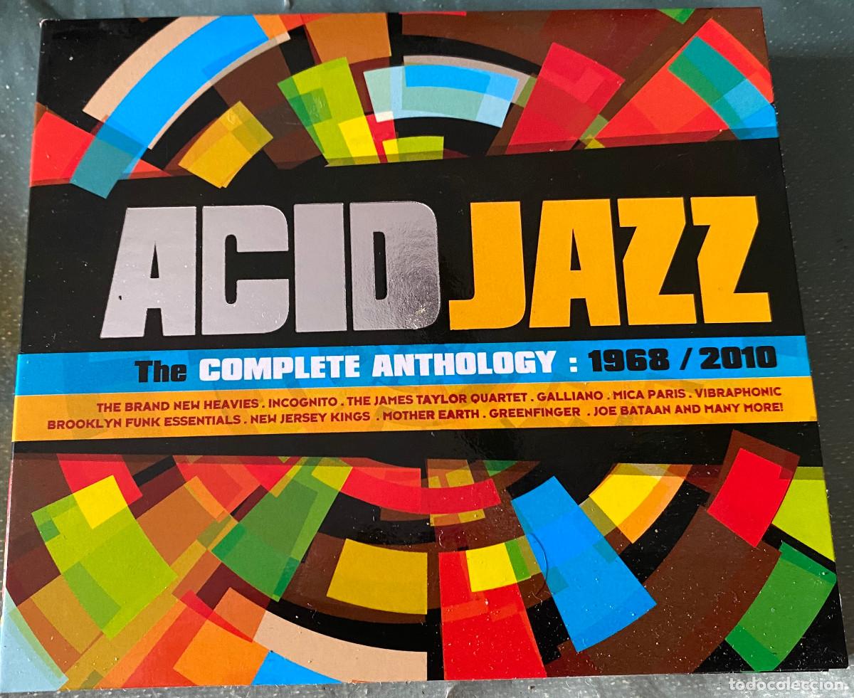 Musik-CDs: 'Acid Jazz - The Complete Anthology: 1968-2010'. 42 temas. Editado en Argentina. Digipack 3 CD's.