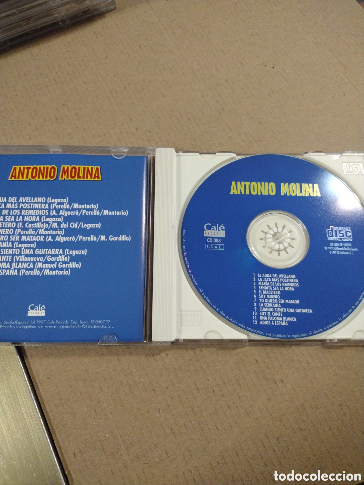 CDs de m&uacute;sica: Antonio Molina. El Agua del Avellano, El Macetero... CD. - Foto 3