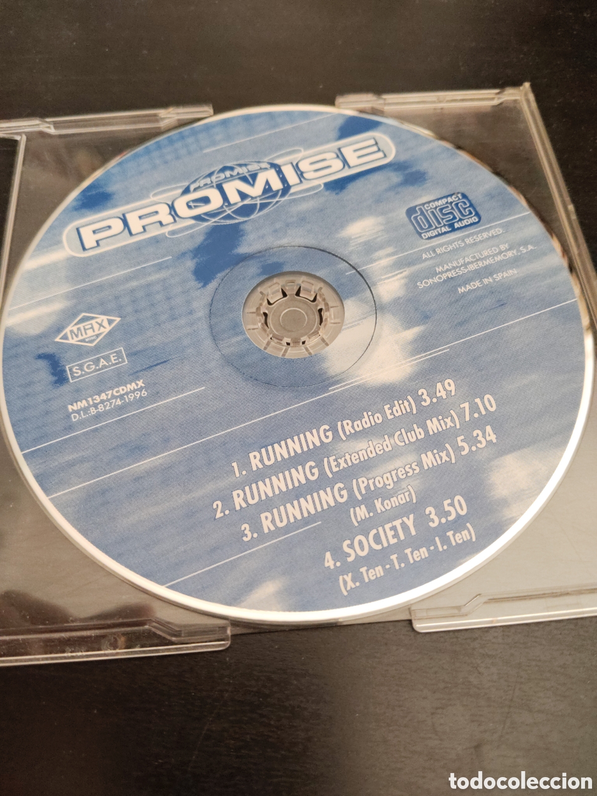 CDs de m&uacute;sica: Promise&nbsp;&ndash;&nbsp;Running Cd maxi single 1996 Espa&ntilde;a - Foto 2