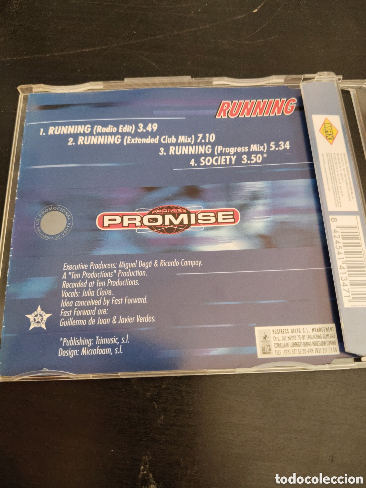 CDs de m&uacute;sica: Promise&nbsp;&ndash;&nbsp;Running Cd maxi single 1996 Espa&ntilde;a - Foto 3