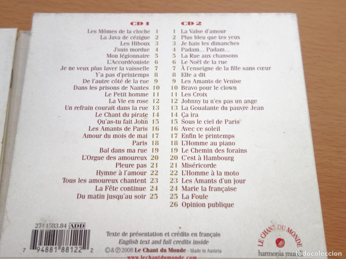 CDs de m&uacute;sica: 2 cd`s &eacute;dith piaf. LE SI&Egrave;CLE DOR - Foto 4
