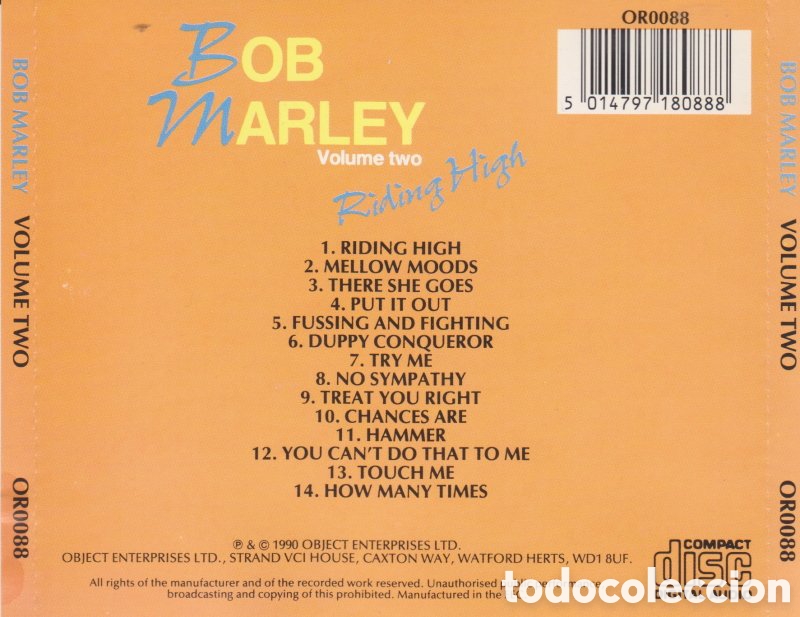 CDs de m&uacute;sica: Bob Marley Riding High volume two - Foto 9