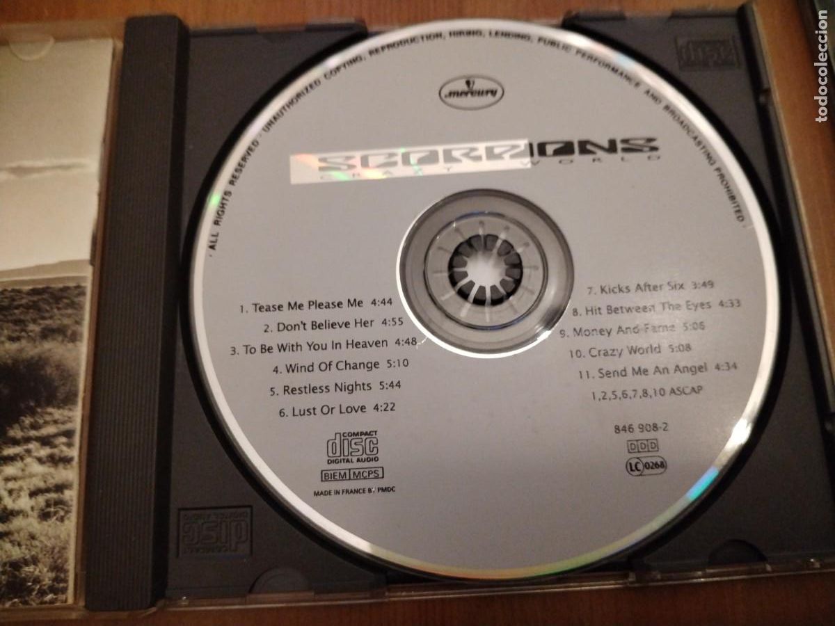 CDs de m&uacute;sica: Scorpions -Eye II Eye -crazy world - Foto 3