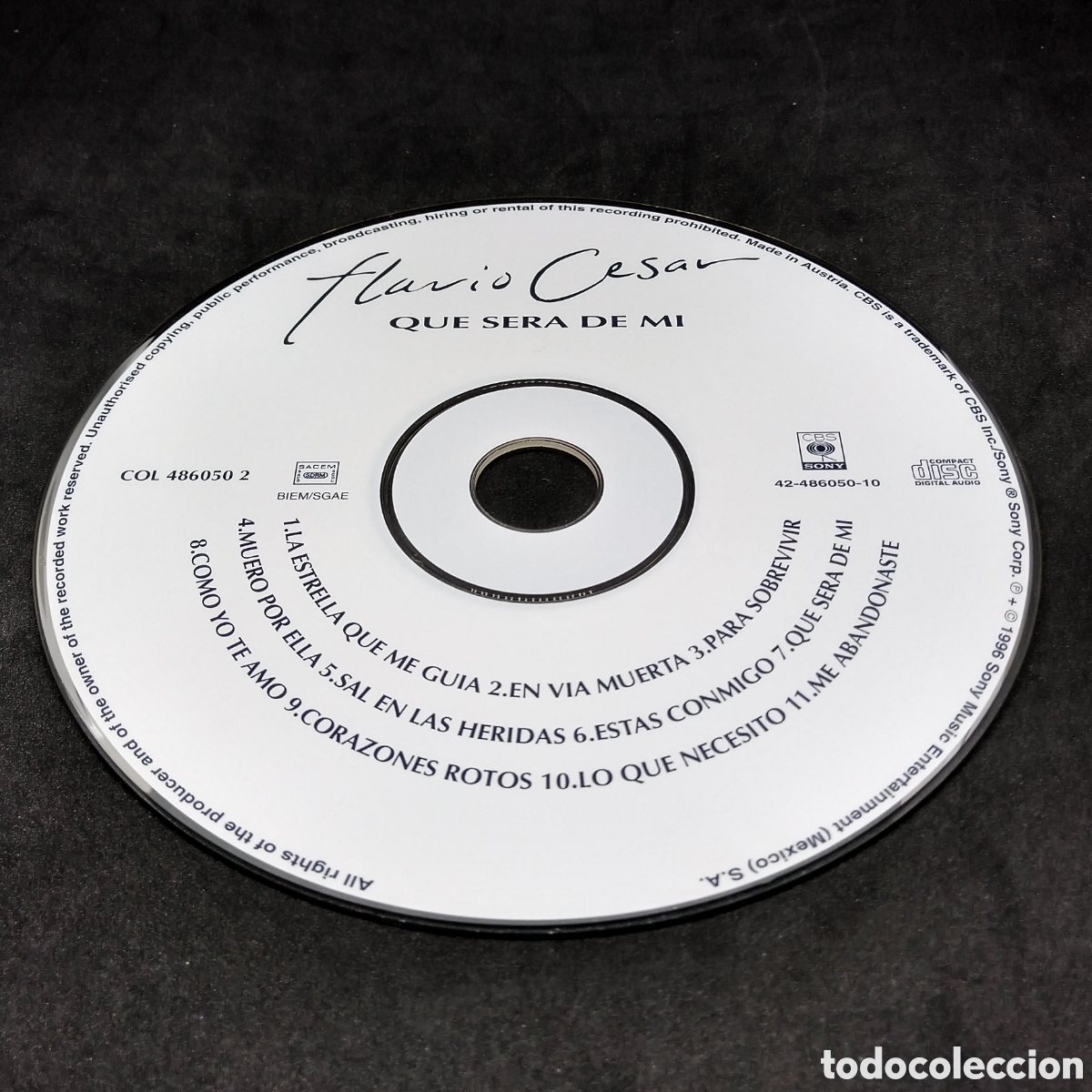 CDs de m&uacute;sica: FLAVIO C&Eacute;SAR - QU&Eacute; SER&Aacute; DE M&Iacute; - CD - DISCO VERIFICADO - 1996 - Foto 6
