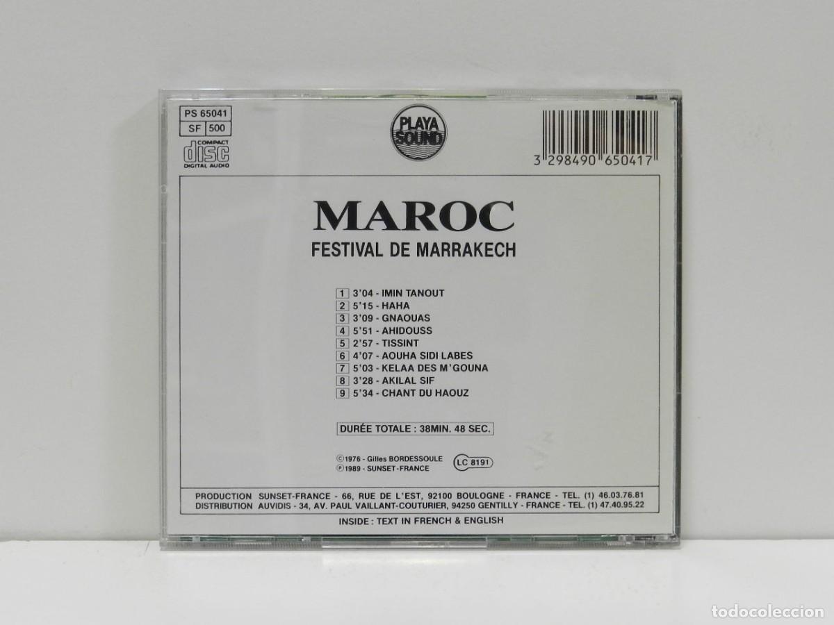 CDs de m&uacute;sica: DISCO CD. Maroc - Festival De Marrakesh. COMPACT DISC. - Foto 2