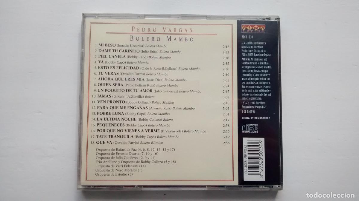 CDs de m&uacute;sica: Pedro Vargas - Bolero mambo cd - Foto 2