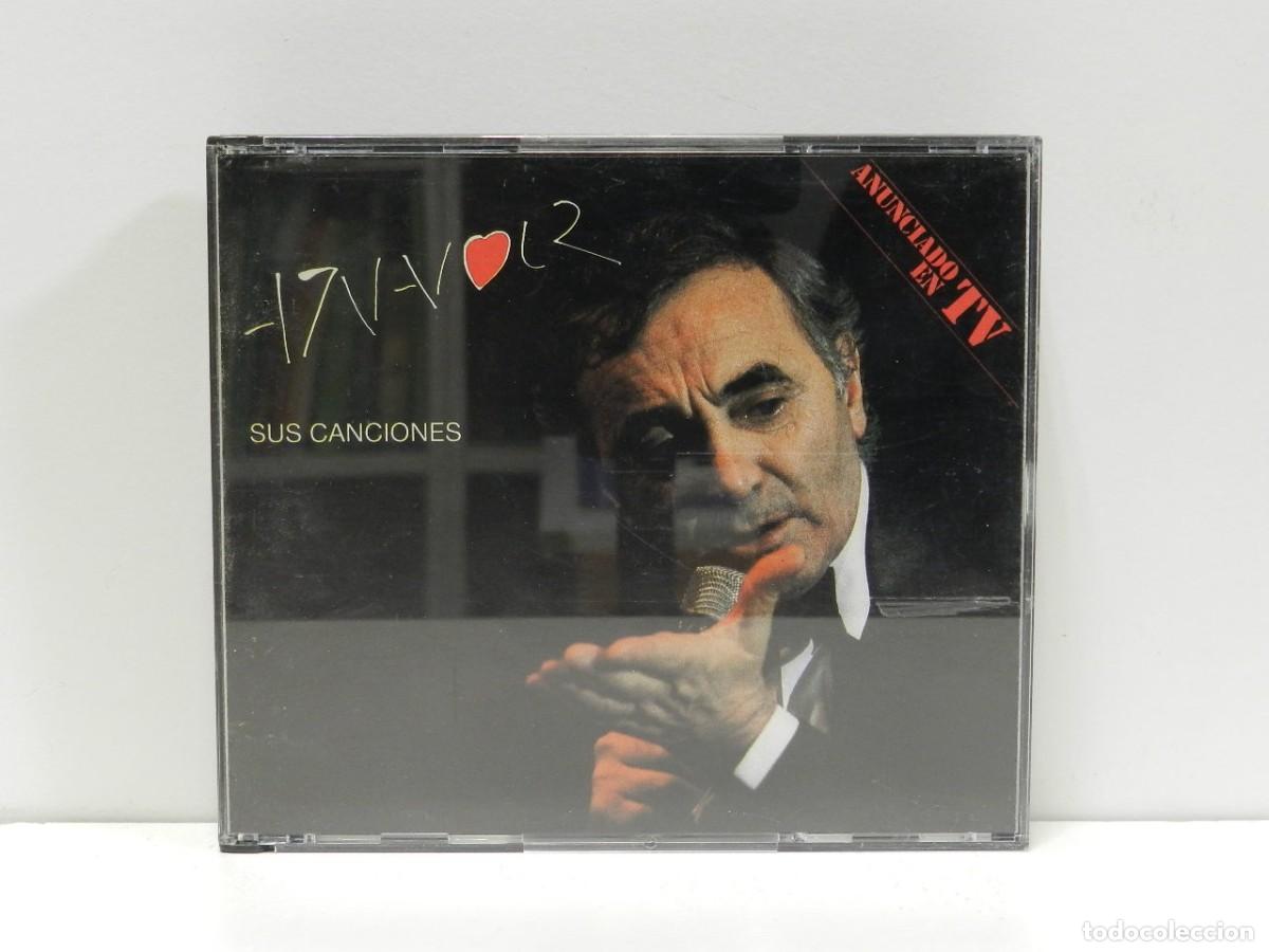 CDs de m&uacute;sica: DISCO 2 X CD. Aznavour &ndash; Sus Canciones. COMPACT DISC. - Foto 1