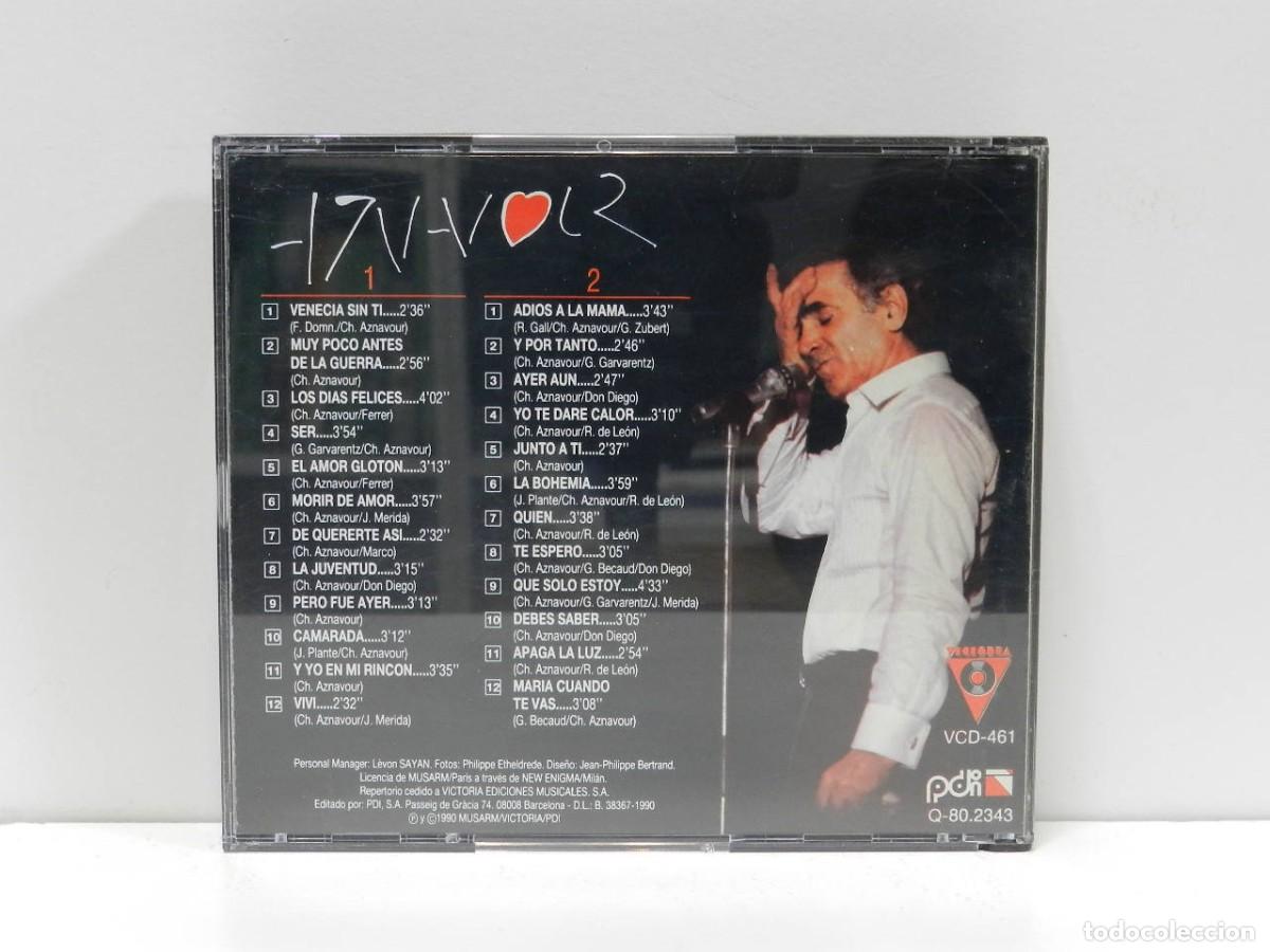 CDs de m&uacute;sica: DISCO 2 X CD. Aznavour &ndash; Sus Canciones. COMPACT DISC. - Foto 2
