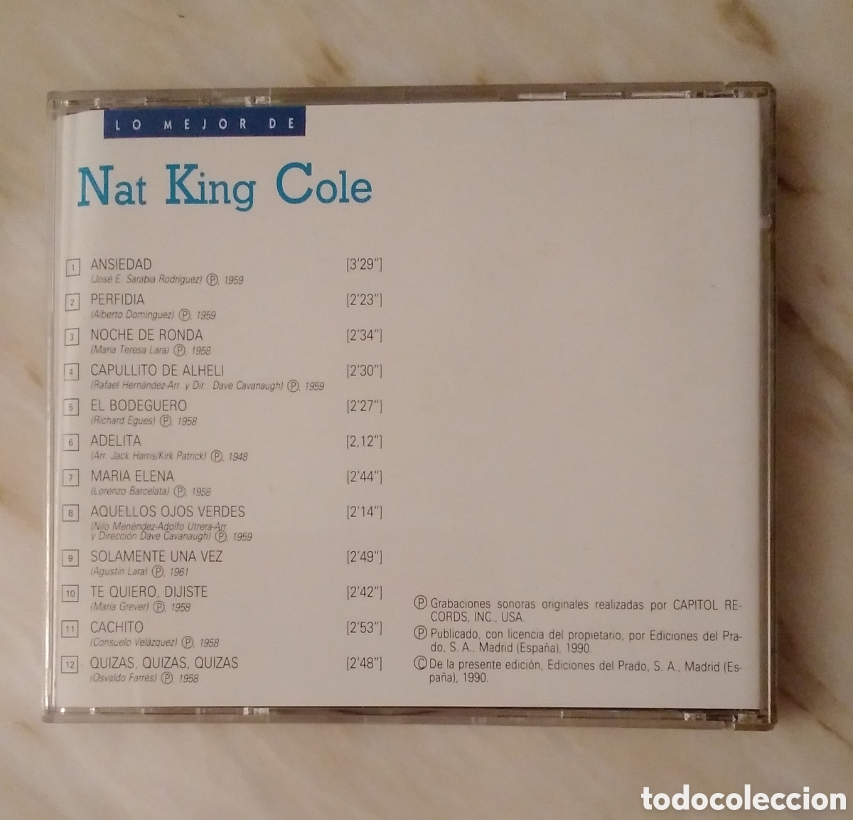 CDs de m&uacute;sica: CD LO MEJOR DE NAT KING COLE - Foto 2