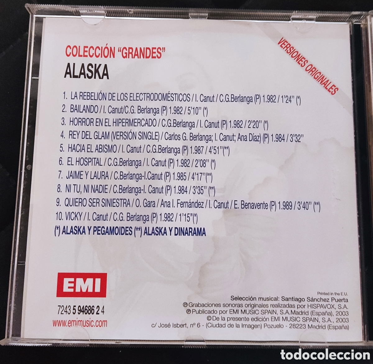 CDs de m&uacute;sica: COLECCI&Oacute;N GRANDES - ALASKA - Foto 3