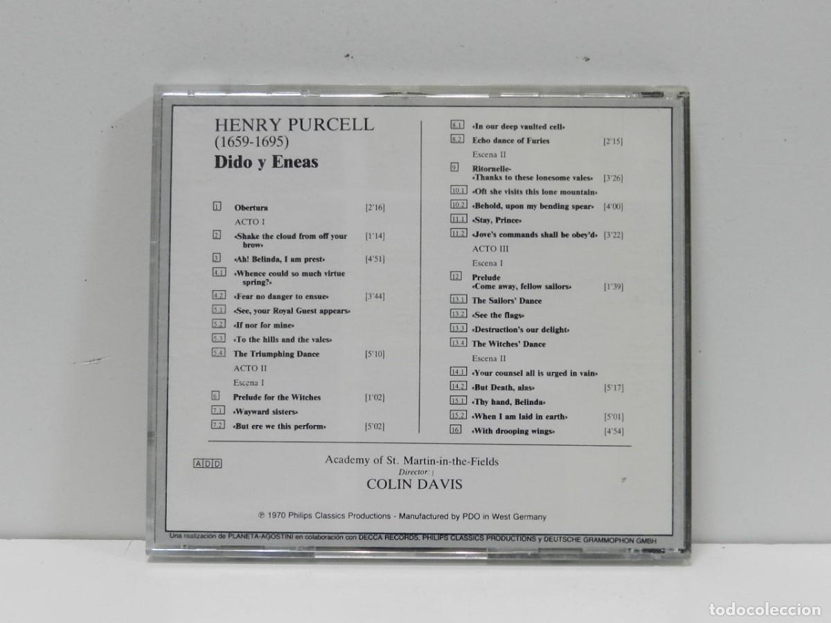 CDs de m&uacute;sica: DISCO CD. Henry Purcell &ndash; Dido Y Eneas - La Gran Opera. COMPACT DISC. - Foto 2