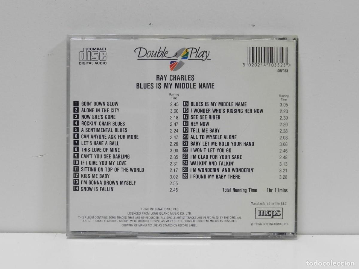 CDs de m&uacute;sica: DISCO CD. Ray Charles &ndash; Blues Is My Middle Name. COMPACT DISC. - Foto 2