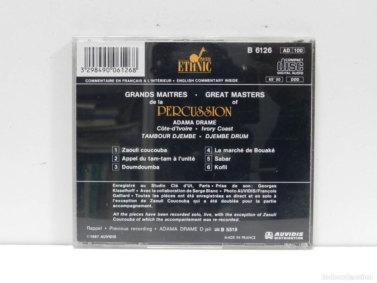 CDs de m&uacute;sica: DISCO CD. Adama Dram&eacute; &ndash; Grands Ma&icirc;tres De La Percussion. COMPACT DISC. - Foto 2