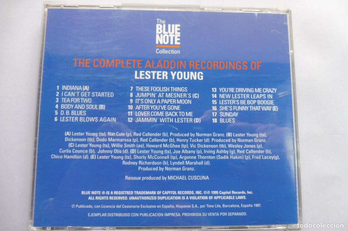 CDs de m&uacute;sica: CD BLUE NOTE - LESTER YOUNG - THE COMPLETE ALADDIN RECORDINGS DISC OME - Foto 2