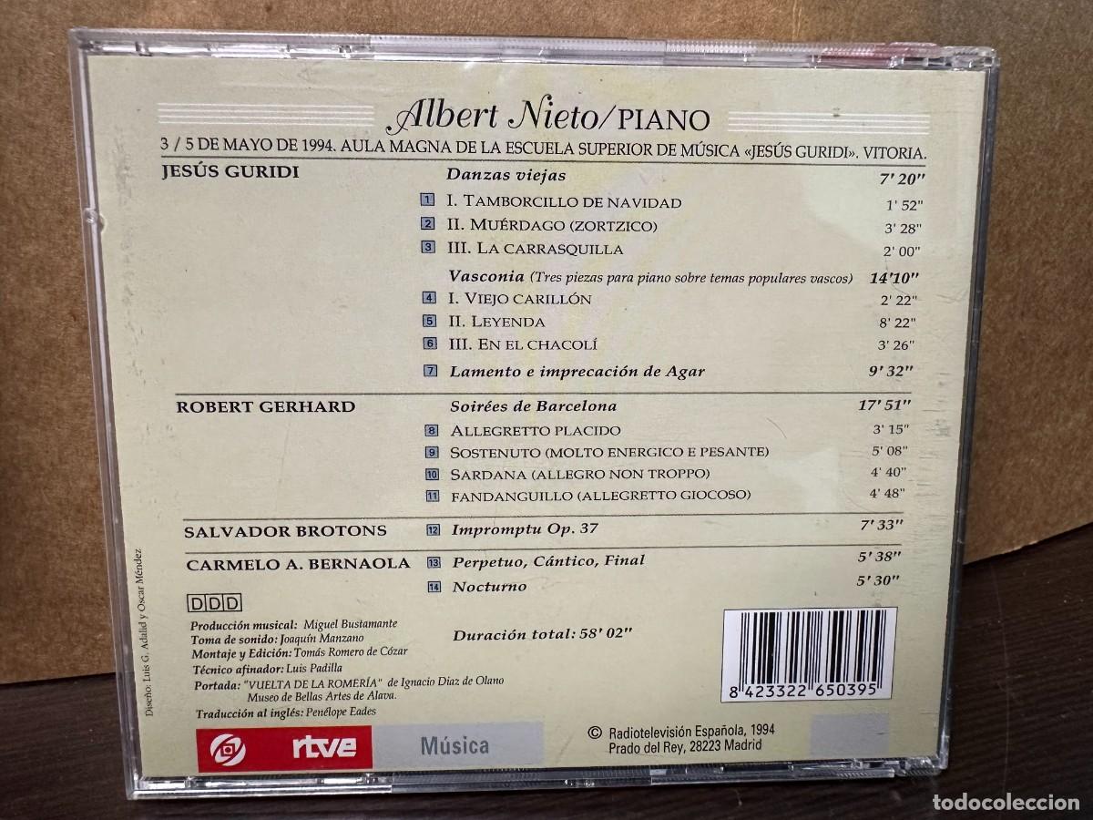 CDs de m&uacute;sica: Guridi, Gerhard, Brotons, Bernaola - Albert Nieto (CD) - Foto 2
