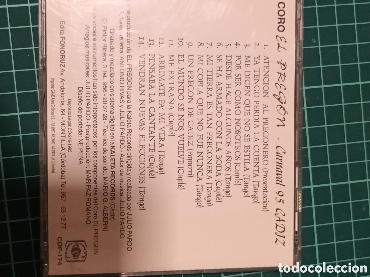 CDs de m&uacute;sica: Coro el preg&oacute;n carnaval 95 cadiz - Foto 2