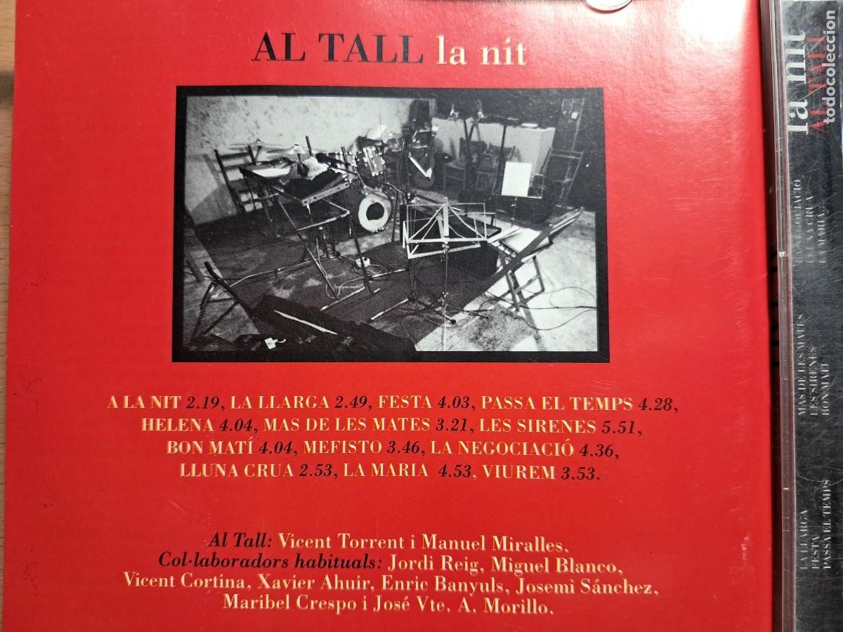 CDs de m&uacute;sica: CD: AL TALL, La nit. Grup de m&uacute;sics valencians. - Foto 3