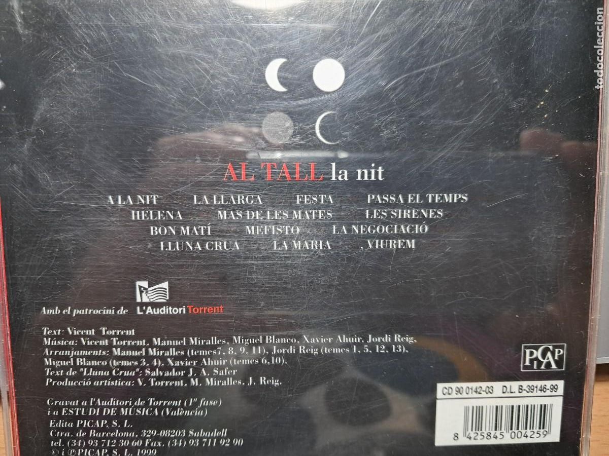 CDs de m&uacute;sica: CD: AL TALL, La nit. Grup de m&uacute;sics valencians. - Foto 4