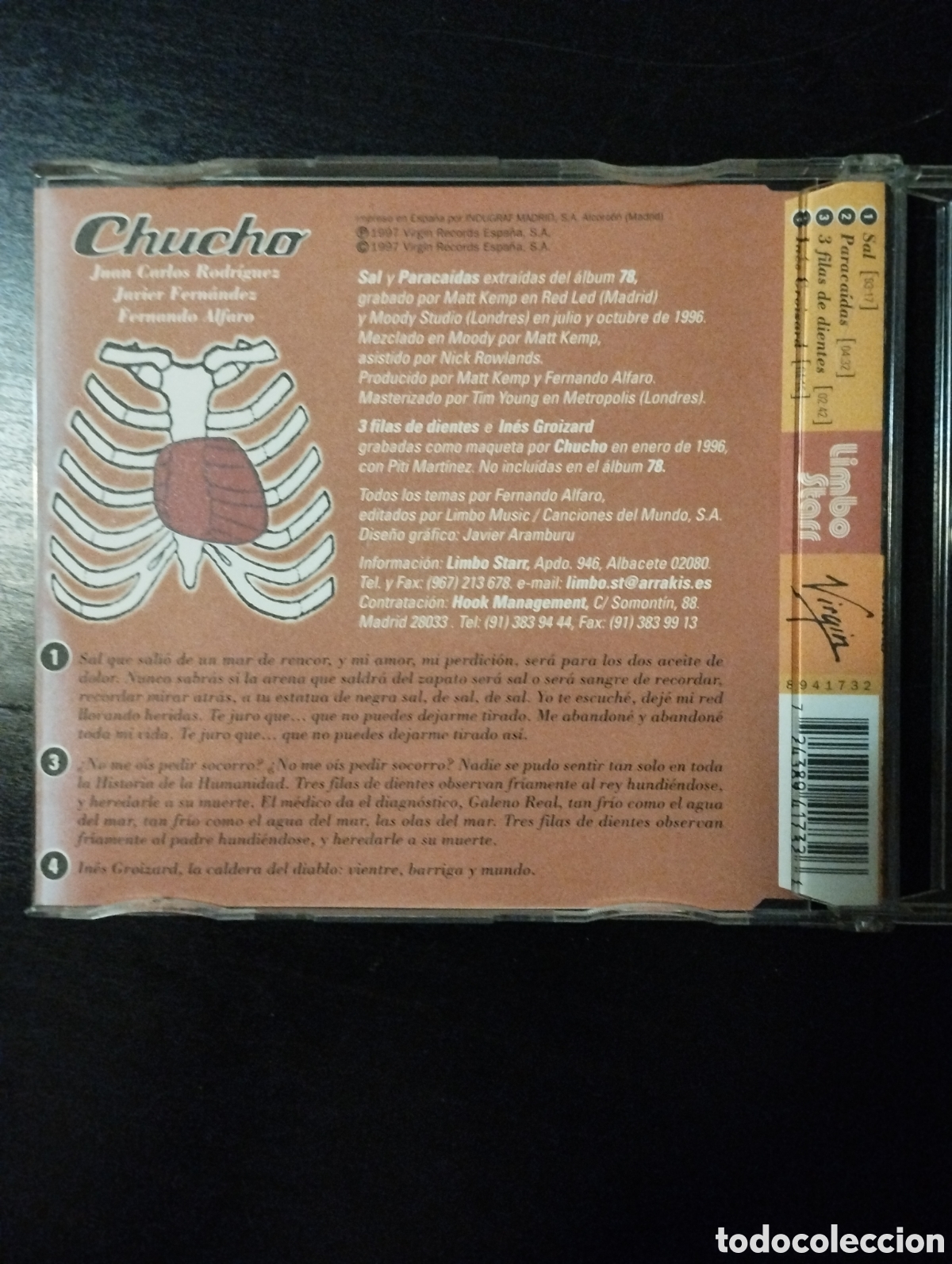 CDs de m&uacute;sica: Chucho &ndash; Sal EP. 1997. CD, EP - Foto 2