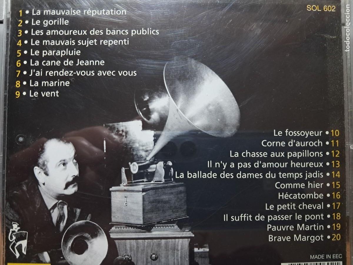 CDs de m&uacute;sica: 1 CD Georges BRASSENS, Le Gorile 2004 - Foto 3
