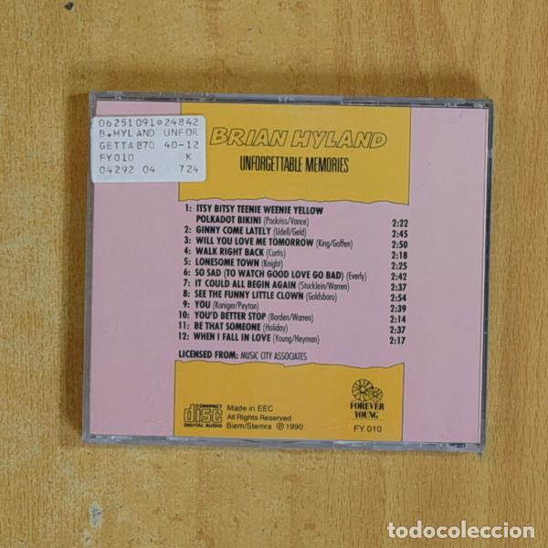 CDs de m&uacute;sica: BRIAN HYLAND - YNFORGETTABLE MEMORIES - CD - Foto 2