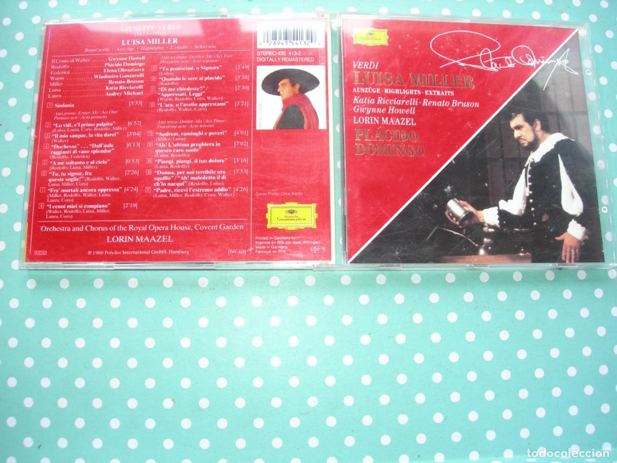 CDs de m&uacute;sica: LUISA MILLER / LORIN MAAZEL / CD / &Oacute;PERA / COLECCI&Oacute;N PARTICULAR - Foto 1