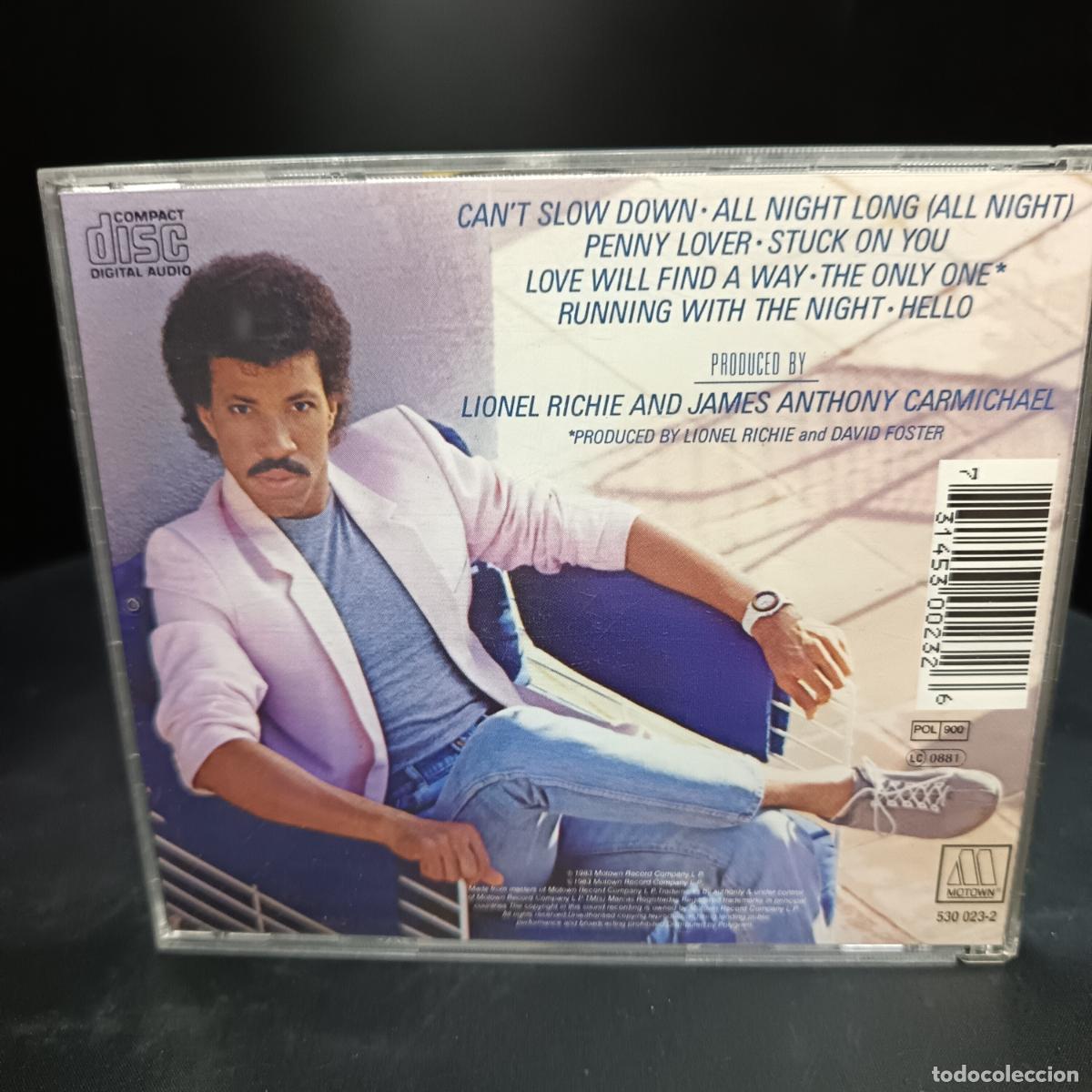 CDs de m&uacute;sica: LIONEL RICHIE, CANT SLOW DOWN. CD - Foto 2