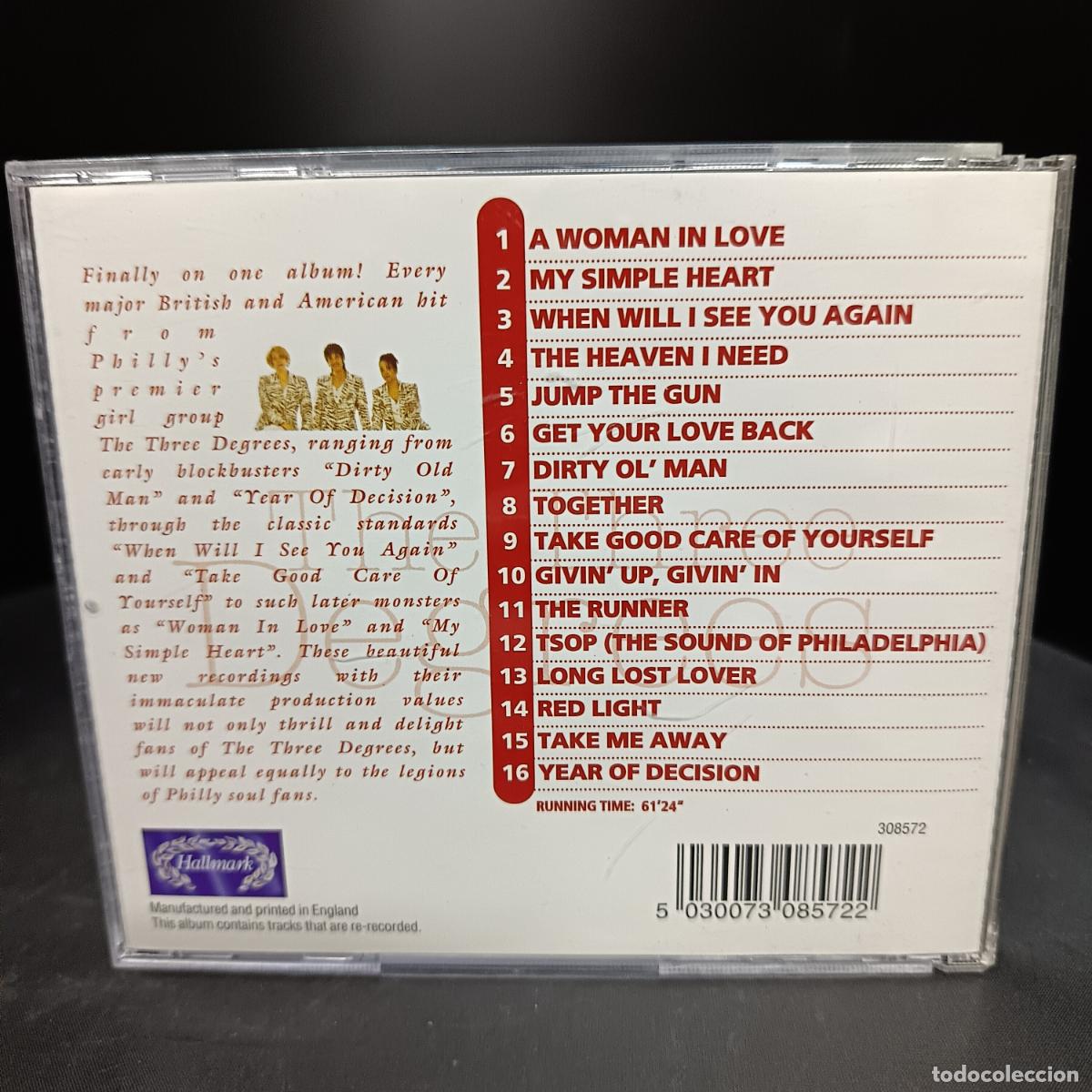 CDs de m&uacute;sica: THE THREE DEGREES, ALL THE HITS. CD - Foto 2