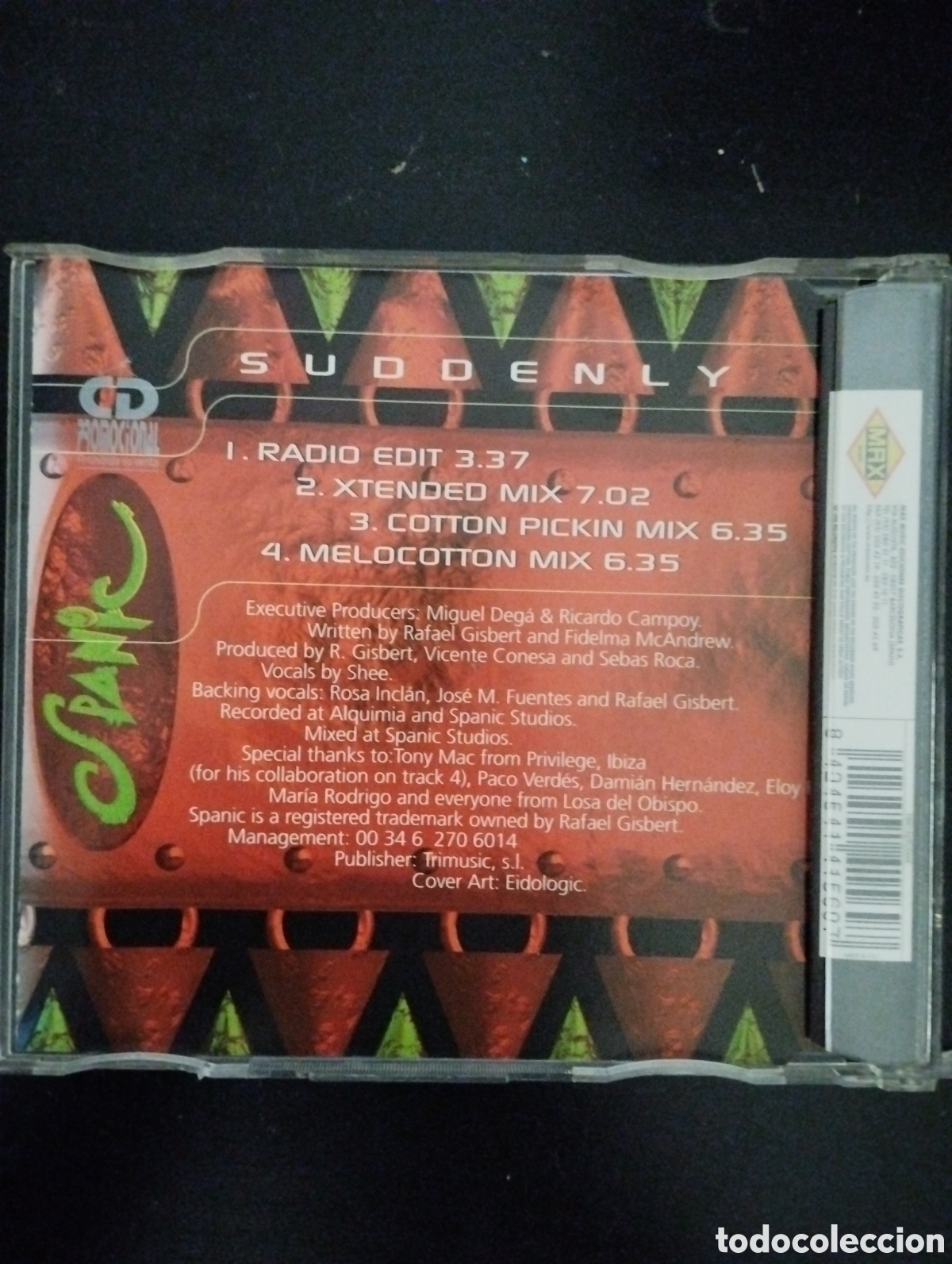 CDs de m&uacute;sica: Spanic &ndash; Suddenly. 1997. Espa&ntilde;a. CD, Maxi-Single - Foto 2