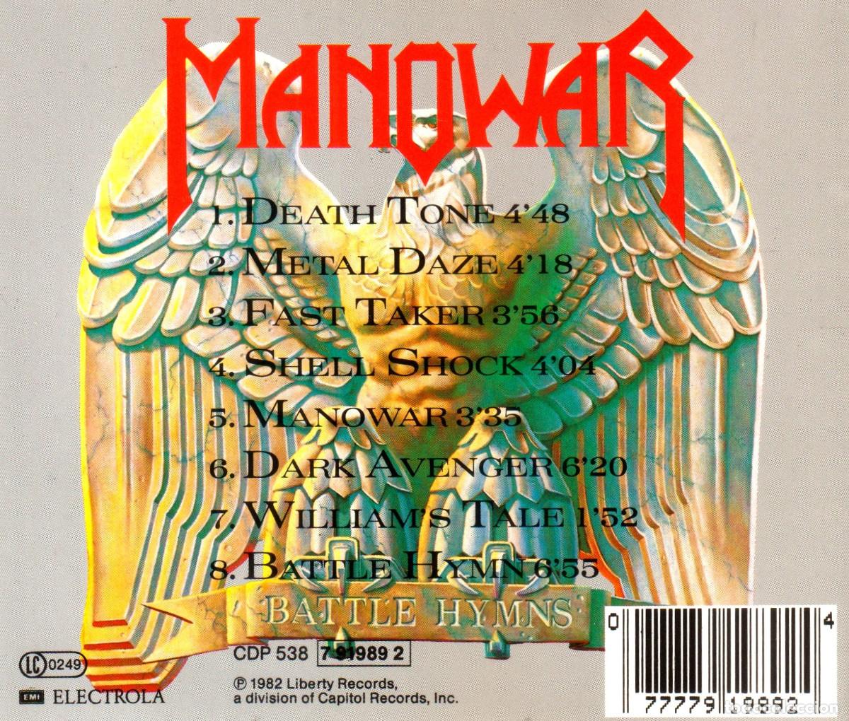 CDs de m&uacute;sica: �R8852 - MANOWAR. BATTLE HYMNS. CD. - Foto 2