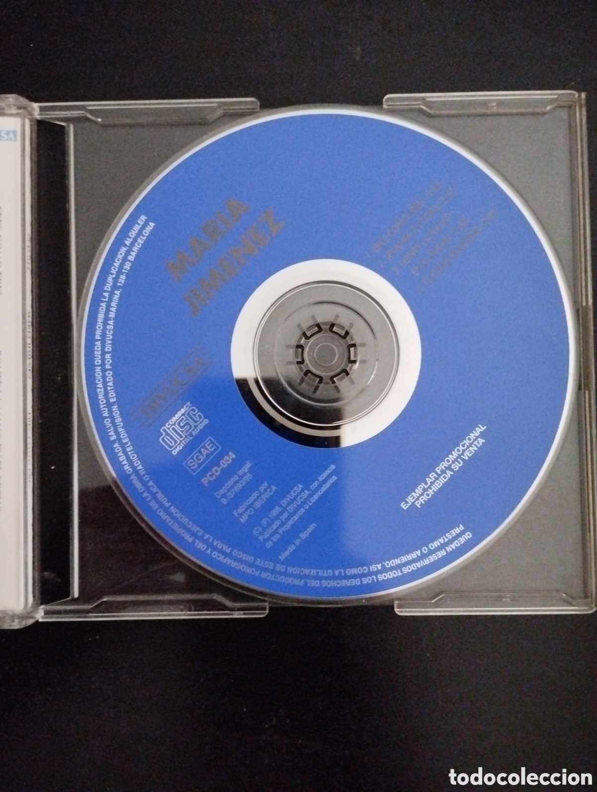 CDs de m&uacute;sica: Mar&iacute;a Jim&eacute;nez &ndash; Eres Como Eres. CD, Maxi-Single, Promo, 1995 - Foto 3