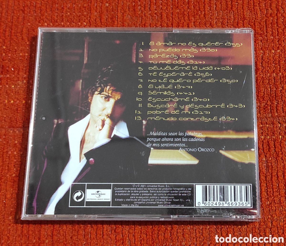 CDs de m&uacute;sica: Antonio Orozco - Semilla del Silencio. CD - Foto 2