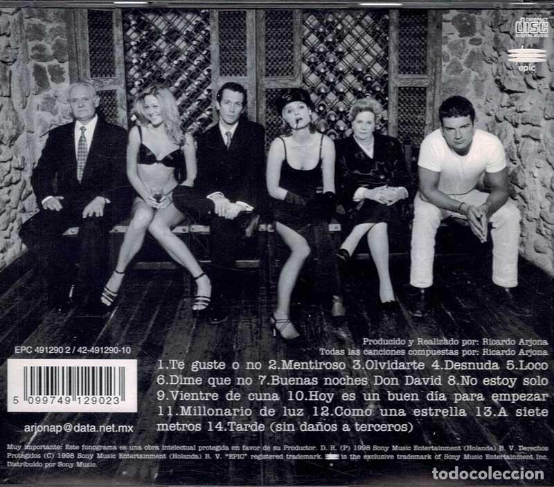 CDs de m&uacute;sica: Ricardo Arjona - Sin Da&ntilde;os A Terceros. CD - Foto 2