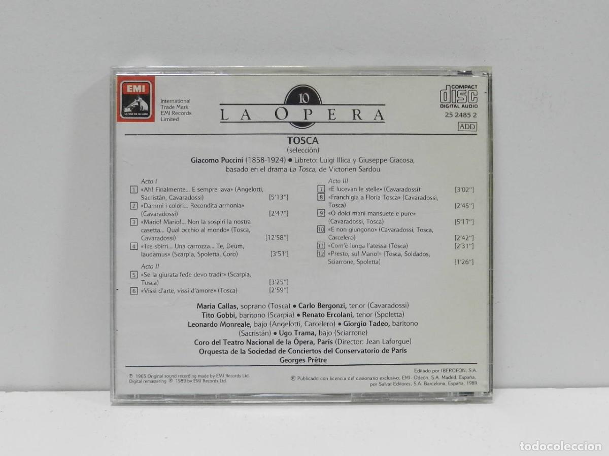 CDs de m&uacute;sica: DISCO CD. Puccini &ndash; Tosca - La Opera 10. COMPACT DISC. - Foto 2