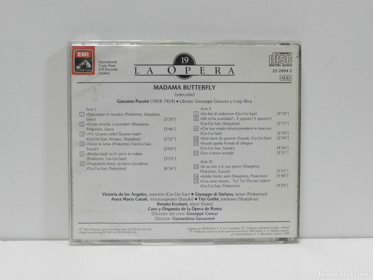 CDs de m&uacute;sica: DISCO CD. Puccini &ndash; Madama Butterfly - La Opera 19. COMPACT DISC. - Foto 2