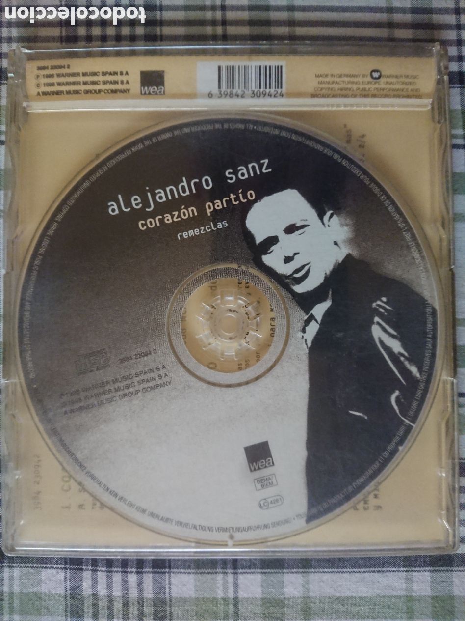 CDs de m&uacute;sica: Alejandro Sanz - coraz&oacute;n part&iacute;o remezclas - CD - Foto 3